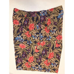 Shorts 14 Bermuda Length Hawaiian Linen Blend Ladies 30 Karen Scott High Rise